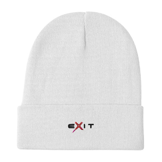 Exit Embroidered Beanie
